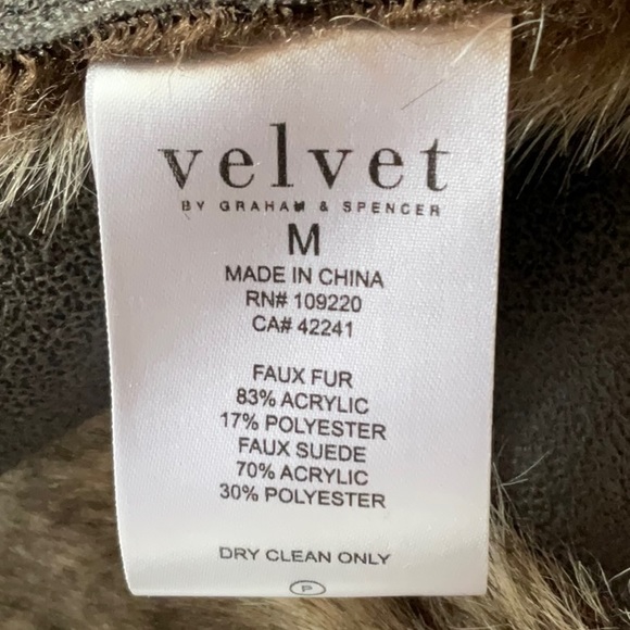 Velvet by Graham & Spencer faux fur vest M - Picture 6 of 6